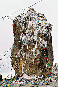 青藏铁路线青藏高原风光那木错湖神山