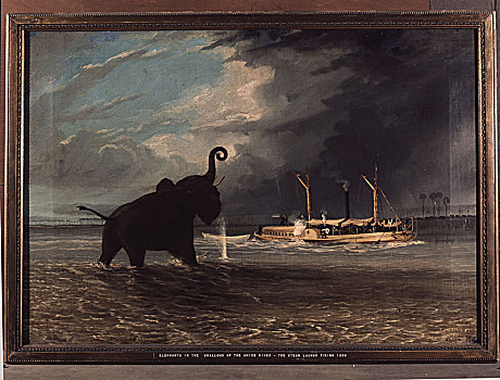 河,蒸汽,1875年,英国,艺术家,探索,殖民地,南非,澳大利亚