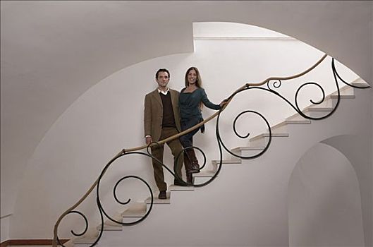 夫妻,楼梯,肖像