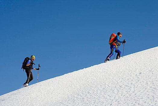 滑雪,登山,上升
