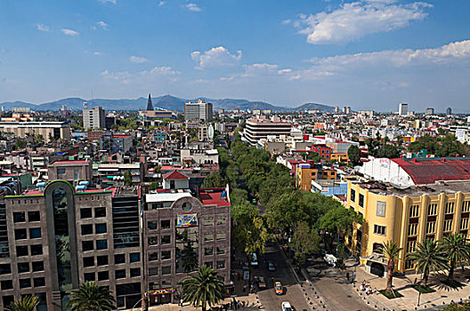 俯视,城市,墨西哥城,墨西哥
