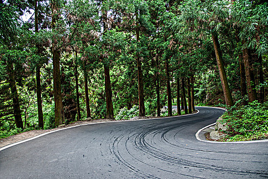 湖南衡山景区盘山公路