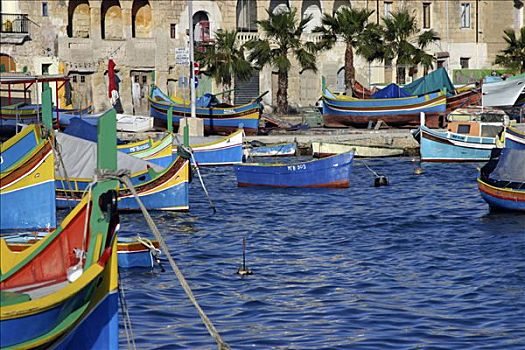 彩色,传统,渔船,马尔萨什洛克,马耳他,欧洲