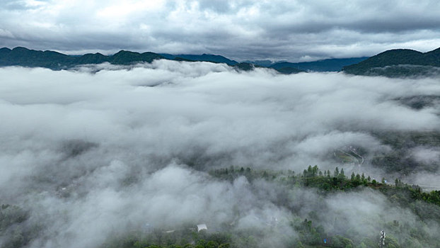 重庆酉阳,雾海扮靓美乡村