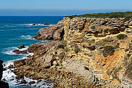 野外,风暴,岩石,西海岸,大西洋,海洋