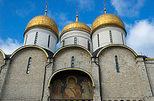 俄罗斯,莫斯科,克里姆林宫,圣母升天大教堂,使用,河,操作,信息