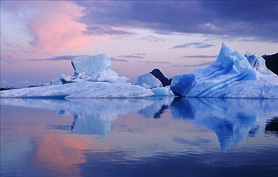 冰山,威廉王子湾,阿拉斯加,美国
