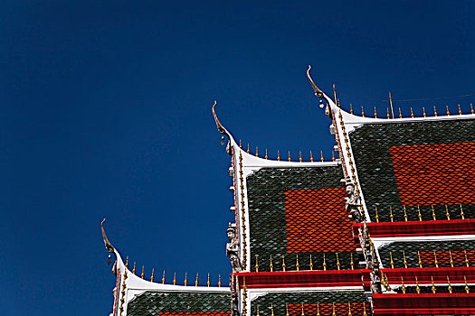 屋顶,建筑细节,寺院,曼谷,泰国
