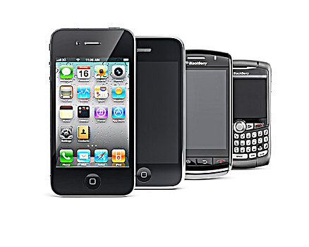 四个,隔绝,苹果,苹果手机,黑莓手机,风暴,弯曲
