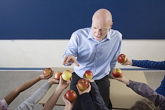 学生,教师,苹果