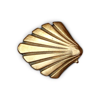圣地亚哥之路,象征,壳,金色,金属