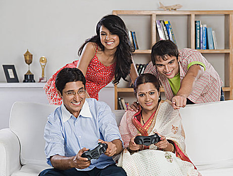 家庭,玩,电子游戏