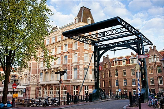 桥,阿姆斯特丹,运河