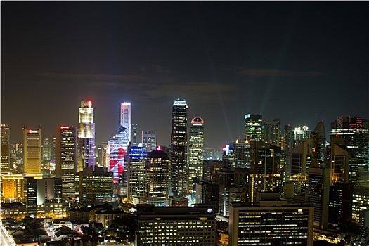 新加坡,城市,夜晚