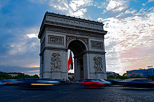 凯旋门,拱形,巴黎,法国