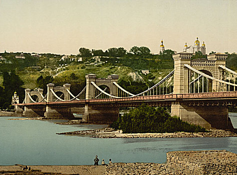 桥,基辅,俄罗斯,建筑,基础设施,历史