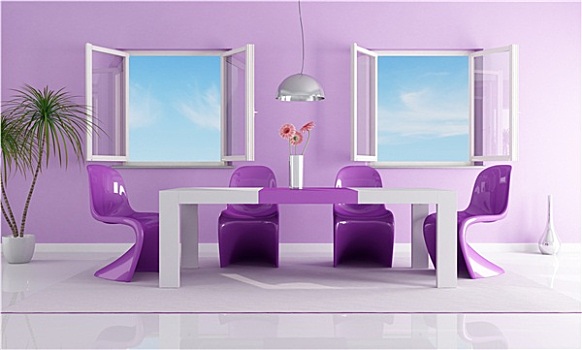 紫色,鲜明,餐厅
