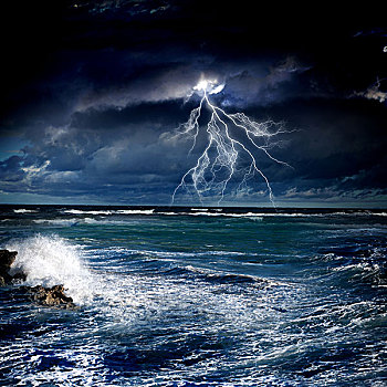 雷暴,海洋