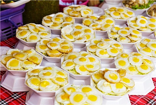 泰国,风格,煎鸡蛋,街上
