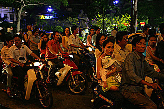 摩托车,交通,胡志明市,越南