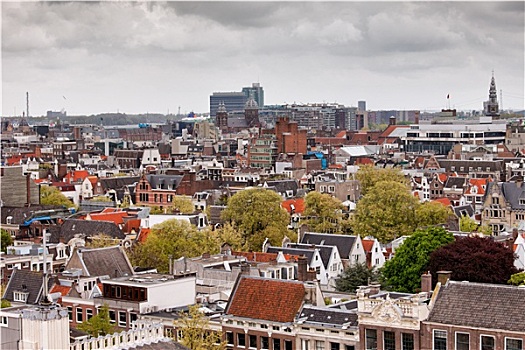 城市,阿姆斯特丹,俯视