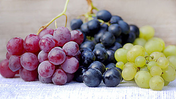 不同,品种,葡萄,桌上