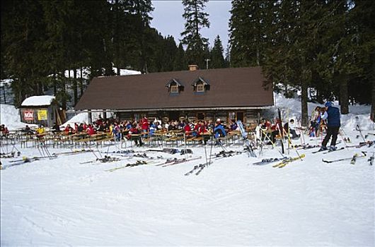 许多人,雪屋,下奥地利州,奥地利,欧洲