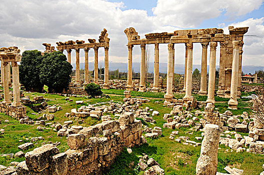 罗马,拱,世界遗产,巴贝克,贝卡,山谷,黎巴嫩,中东,东方