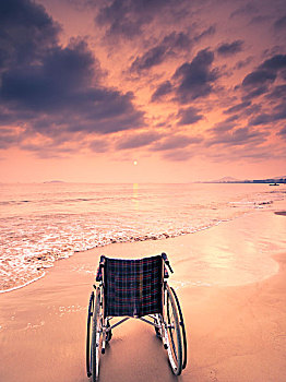 海边的轮椅