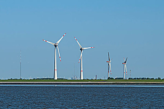 风轮机,海岸,再生能源,下萨克森,德国,欧洲