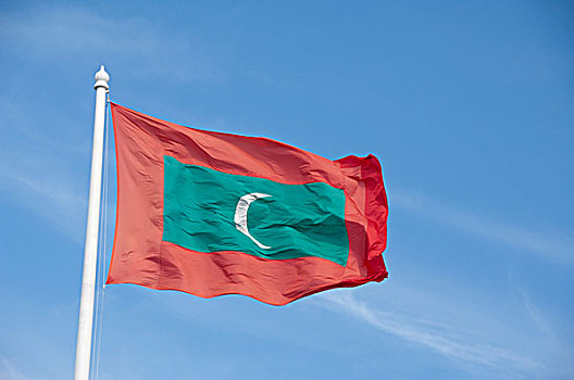 马尔代夫,岛屿,首都,群岛,旗帜,绿色,室内,红色,地点,白色,月牙状