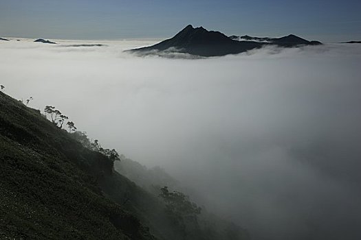 雾状,湖