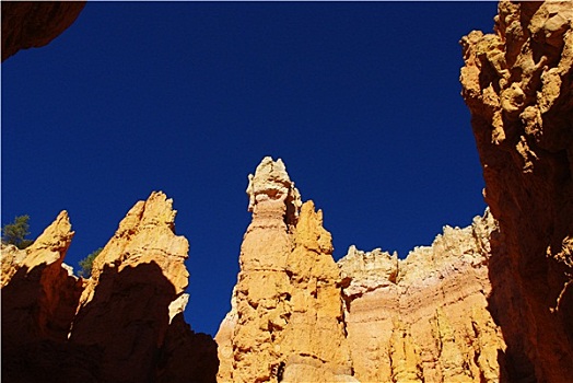 蓝天,岩石上,塔,布莱斯峡谷国家公园,犹他
