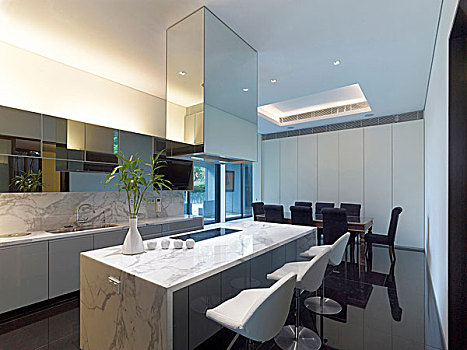大理石,厨房,私人住宅,新加坡
