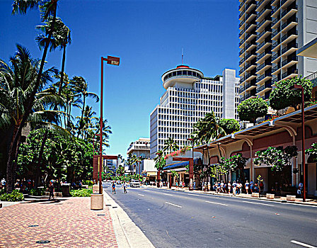 酒店,怀基基海滩,夏威夷,美国