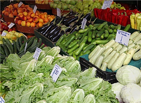 蔬菜,市场货摊