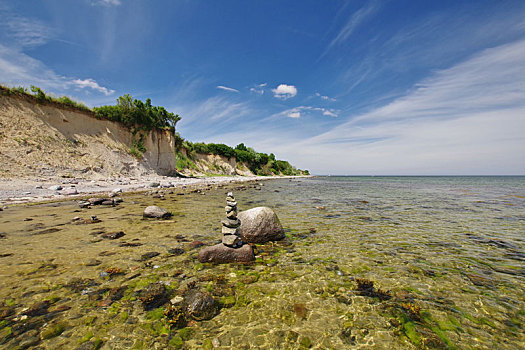 峻岸,波罗的海,自然,海滩,靠近,地区,西北地区,梅克伦堡,北德