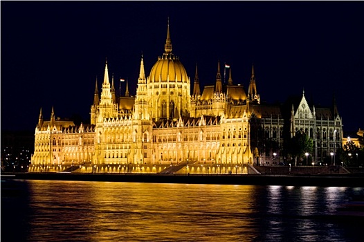 匈牙利,国会大厦,夜晚
