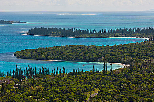 俯瞰,上方,新喀里多尼亚,美拉尼西亚,南太平洋