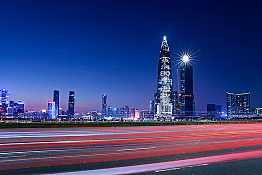 中国广东深圳南山都市夜景