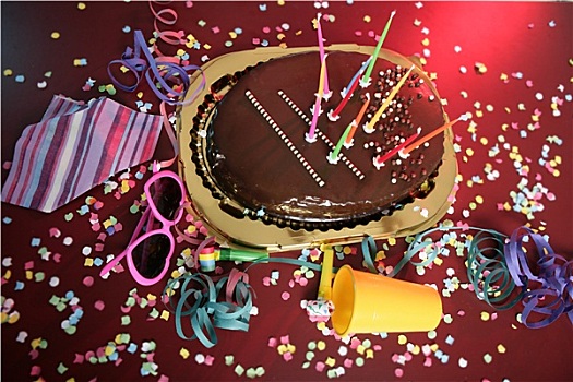 巧克力,假日,聚会,蛋糕,凌乱,桌子