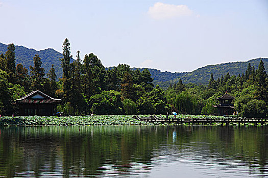 杭州西湖城市风光