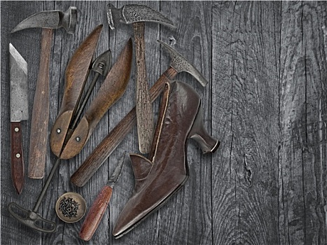 旧式,工具,鞋