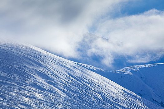 苏格兰,高地,林中空地,风暴,特征,山峦