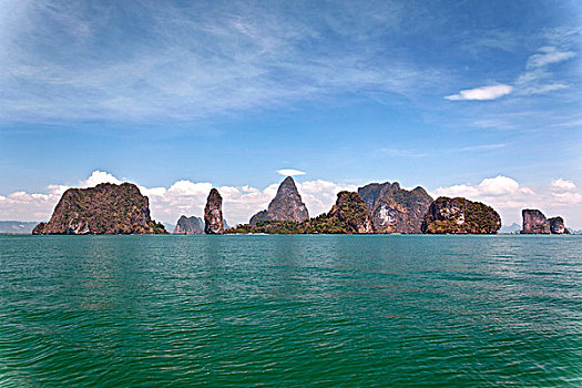 岩石,小岛,攀牙,国家公园,泰国,亚洲