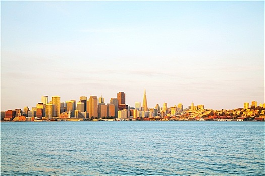 市区,旧金山,风景,湾