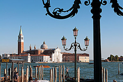 码头,小船,风景,圣乔治奥,马焦雷湖,岛屿,威尼斯,世界遗产,威尼托,意大利