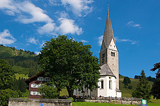 教堂,克莱恩瓦泽泰,小,山谷,奥地利,欧洲