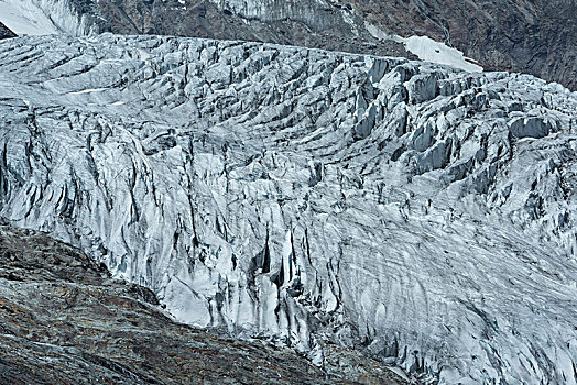 冰河,舌头,多,山谷,瓦莱,阿尔卑斯山,瑞士
