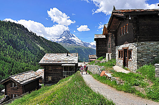 历史,小村庄,马塔角,阿尔卑斯山,瓦莱州,瑞士,欧洲